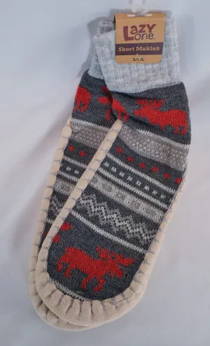 Cabin Moose Short Mukluk Slipper lg/xl