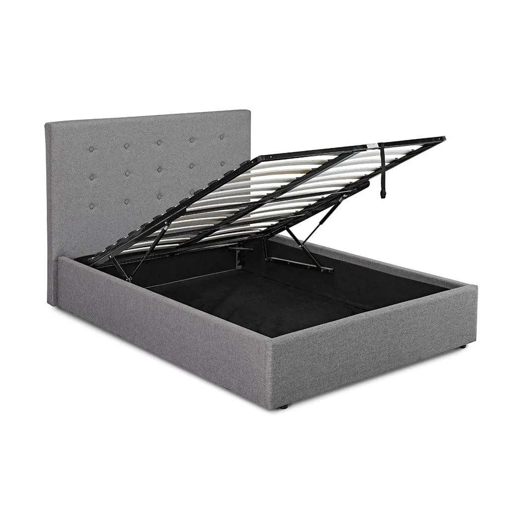 Clearance Lucca Plus King Size Grey Ottoman Bed Frame