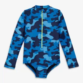 Clearance one-piece rash guard in camo