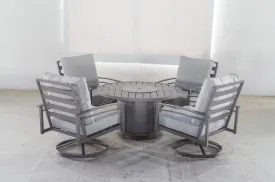 Club City Swivel Chairs and Firepit