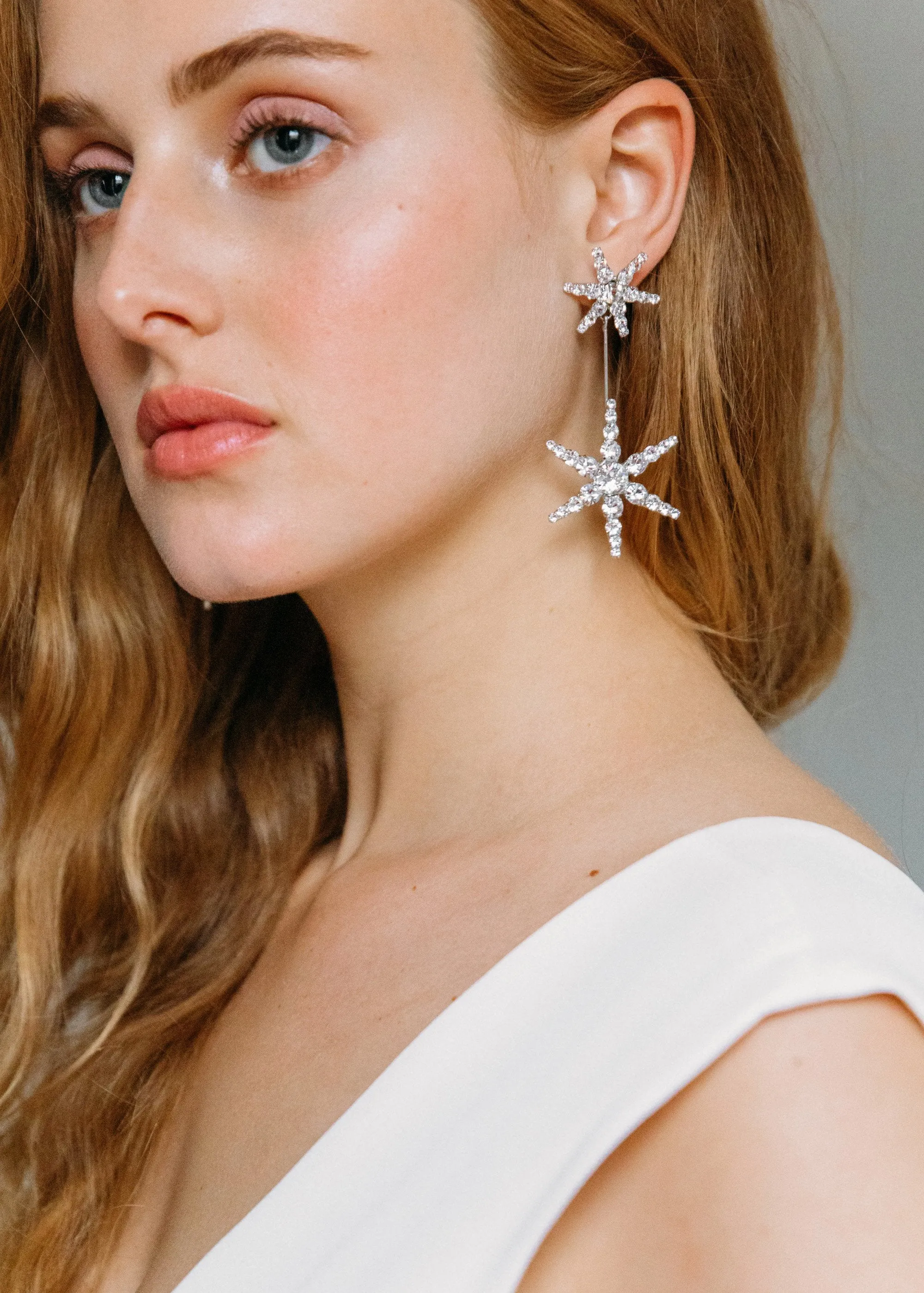 Estee Earrings -- Crystal