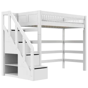 High bed with stepladder - Breeze