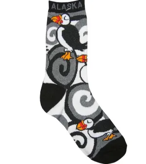 Puffin Swirls Ladies Socks