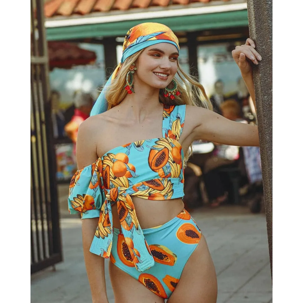 Sari Two Piece Off The Shoulder High-Waist Swimsuit