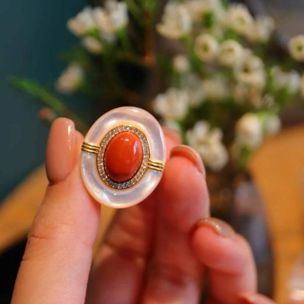 Vintage Gemstone Ring Gold Vermeil